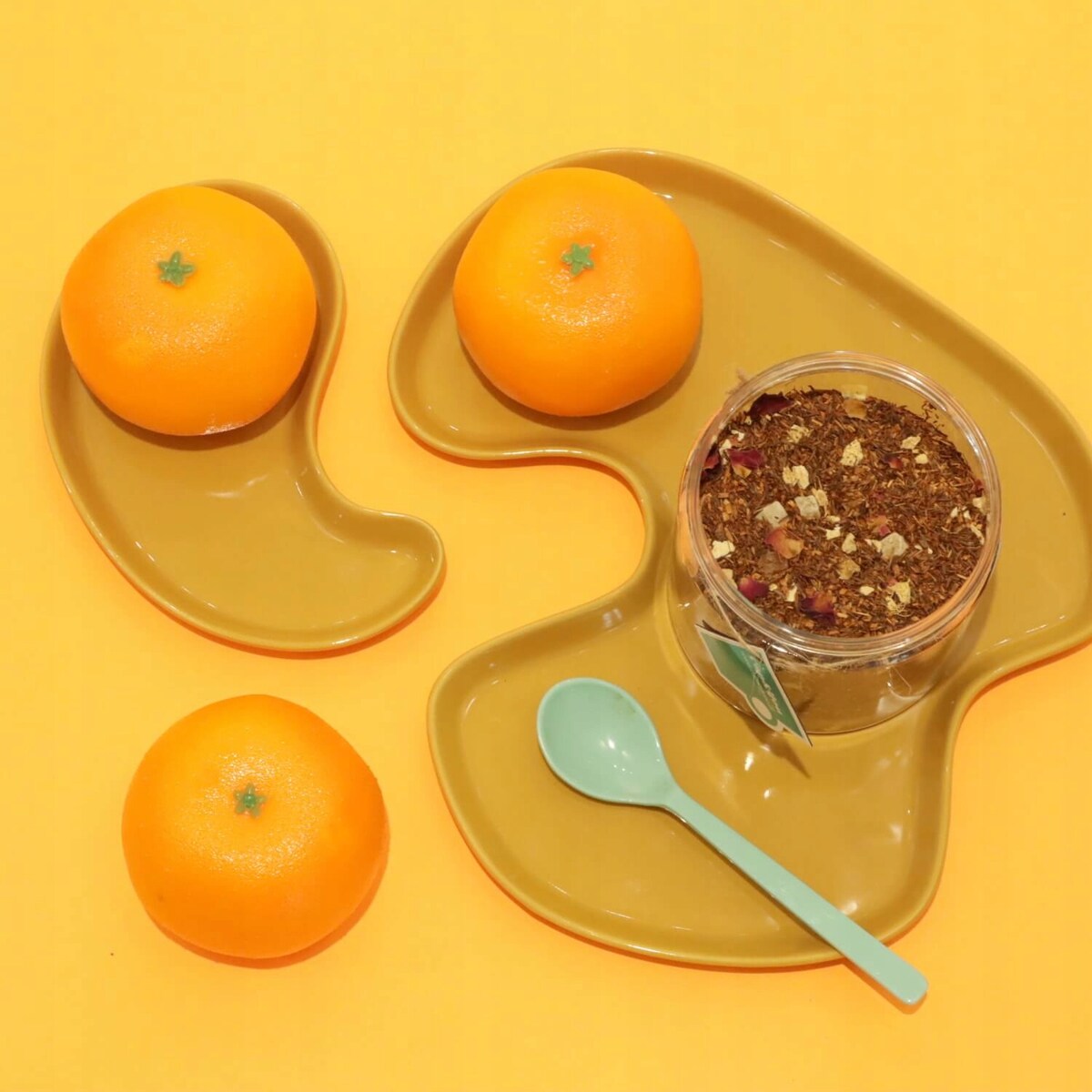 Herbata Rooibos MANDARYNKI Z IMBIREM o smaku mandarynkowo imbirowym Cup&You - herbata liściasta sypana mieszanka napar susz - gotowa na prezent upominek