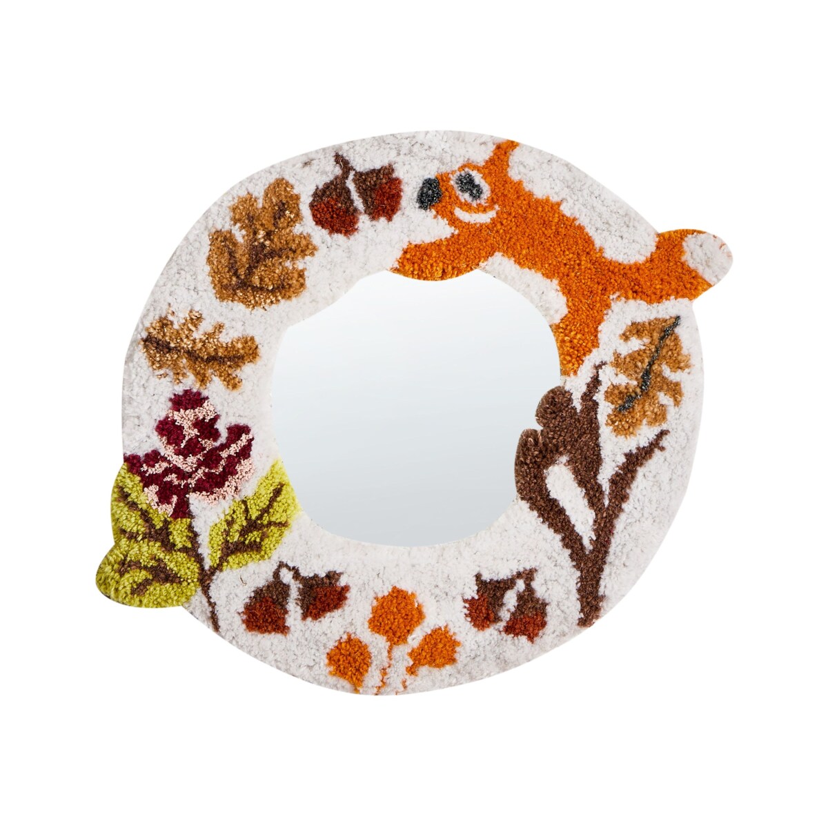 Lustro ścienne BORITI 51 cm 40 cm Bawełna Biały