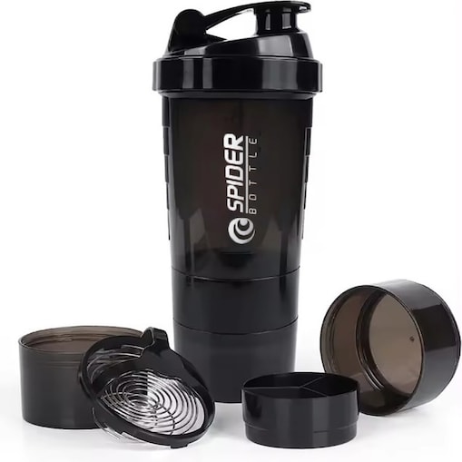 Shaker sportowy, bidon Twist Off do odżywki białkowej z sitkiem 500ML BD55CZ