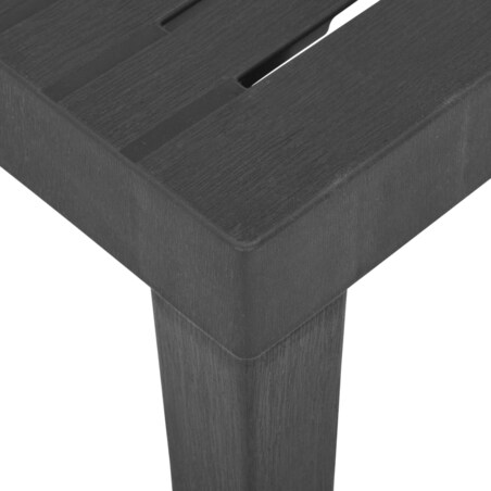 vidaXL Stolik ogrodowy, szary, 79 x 65 x 72 cm, plastikowy