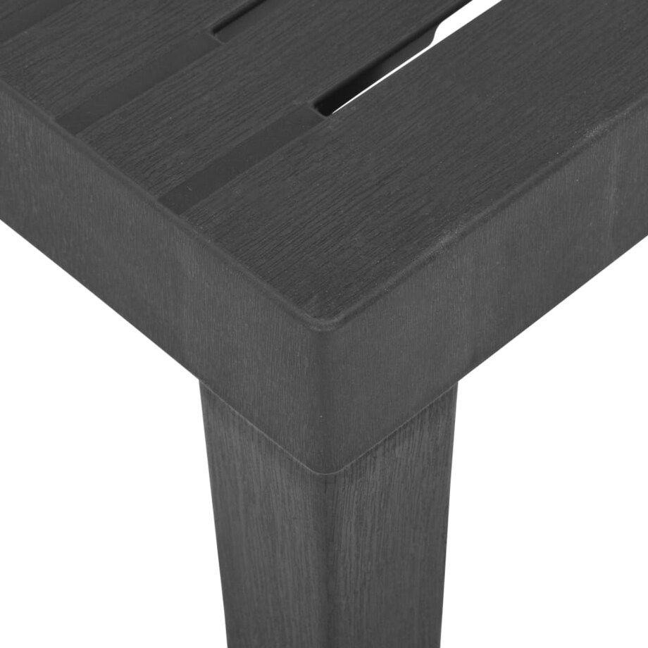 vidaXL Stolik ogrodowy, szary, 79 x 65 x 72 cm, plastikowy