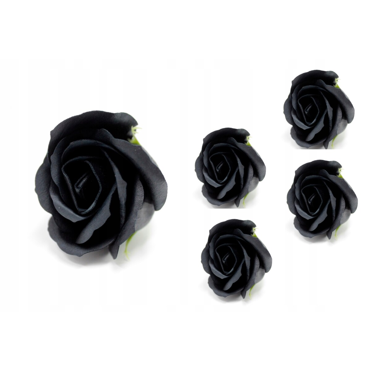 5szt CZARNA RÓŻA kwiaty mydlane NA BUKIET box żal odrodzenie prezent dar