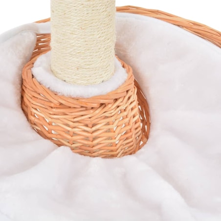 vidaXL Drapak dla kota ze słupkiem sizalowym, naturalny, wiklina