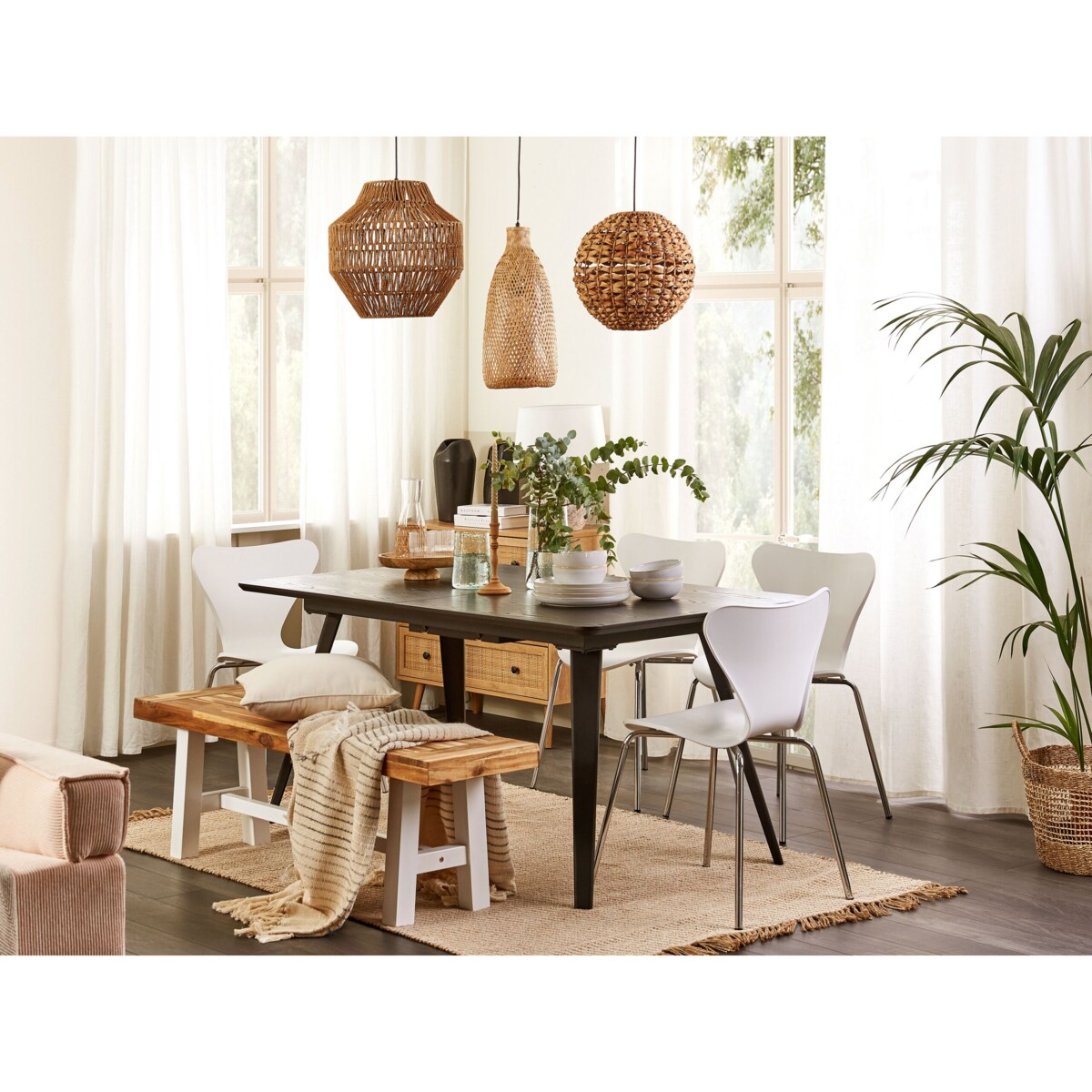 Dywan z juty 140 x 200 cm beżowy ALADAG