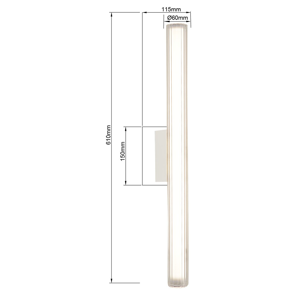 Kinkiet Light Prestige Linea transparentny LED CCT 3000K/4000K/6000K (regulowana) 1 szt.