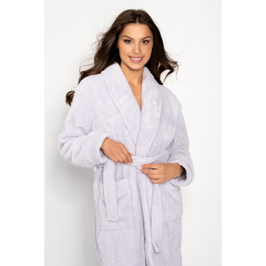 Szlafrok Azaria Long Silver, S