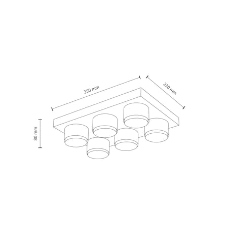 Lampa sufitowa BRIX White 11297 TK Lighting