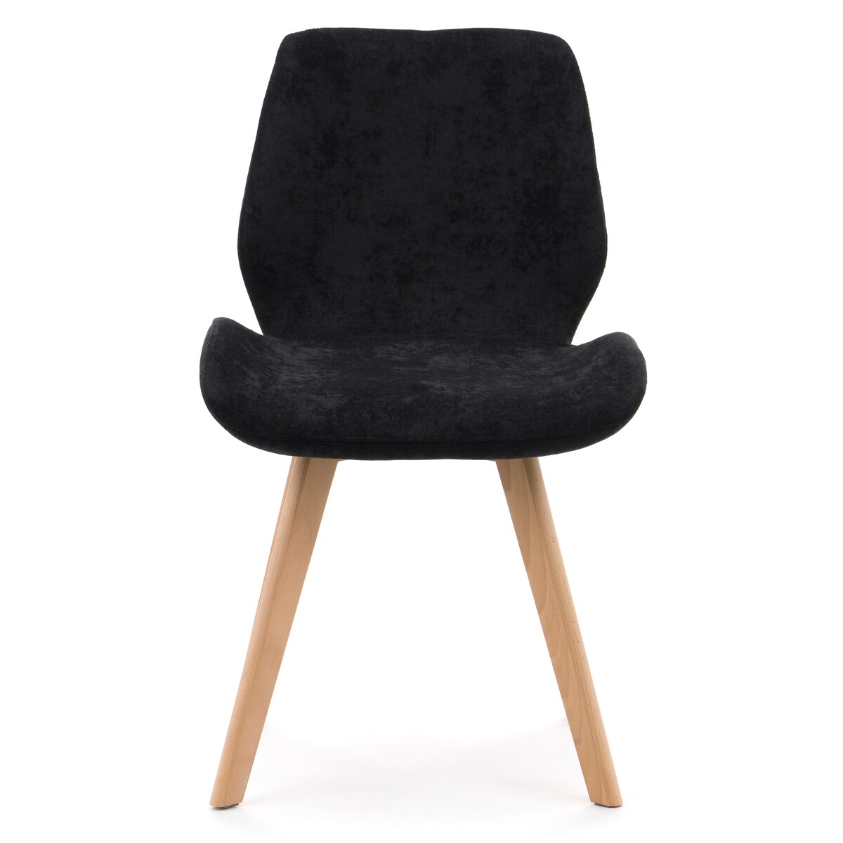Krzesło tapicerowane skandynawskie welur DIAZ czarne