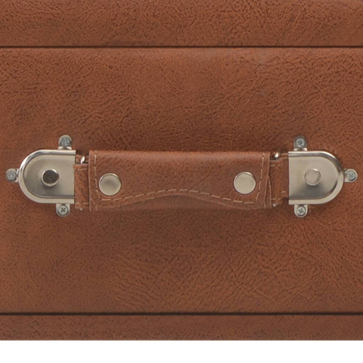 vidaXL Ławka z szufladami, 80 cm, brązowa, sztuczna skóra