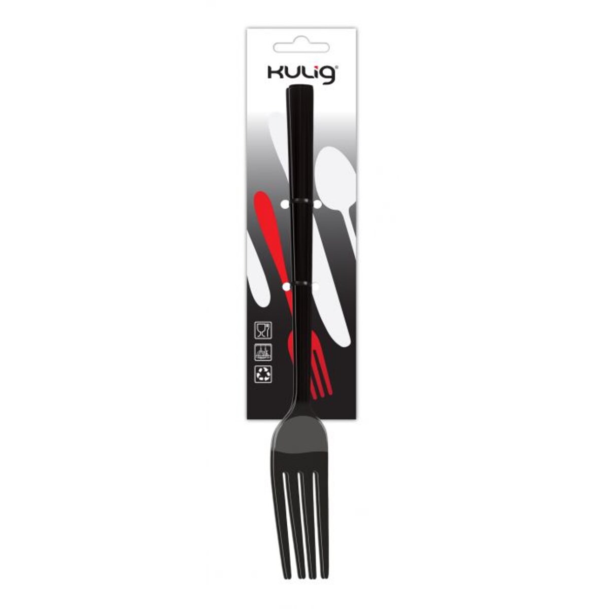 Widelec obiadowy Piano black 3 sztuki zawieszka 29545