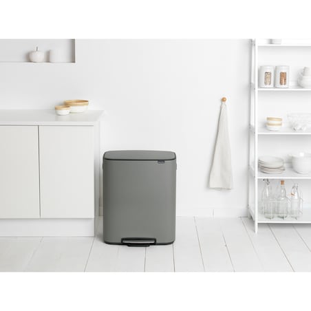 kosz na śmieci pedałowy Bo 60L mineralny szary 211348