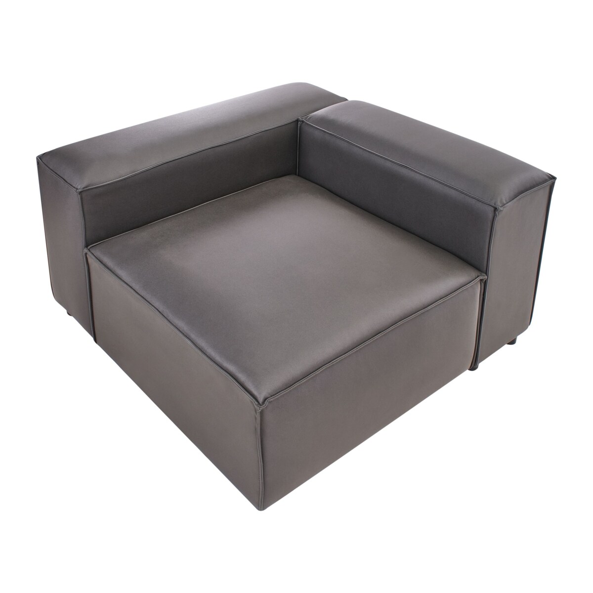 Moduł narożny BRANDE Ekoskóra Czarny Prawostronny