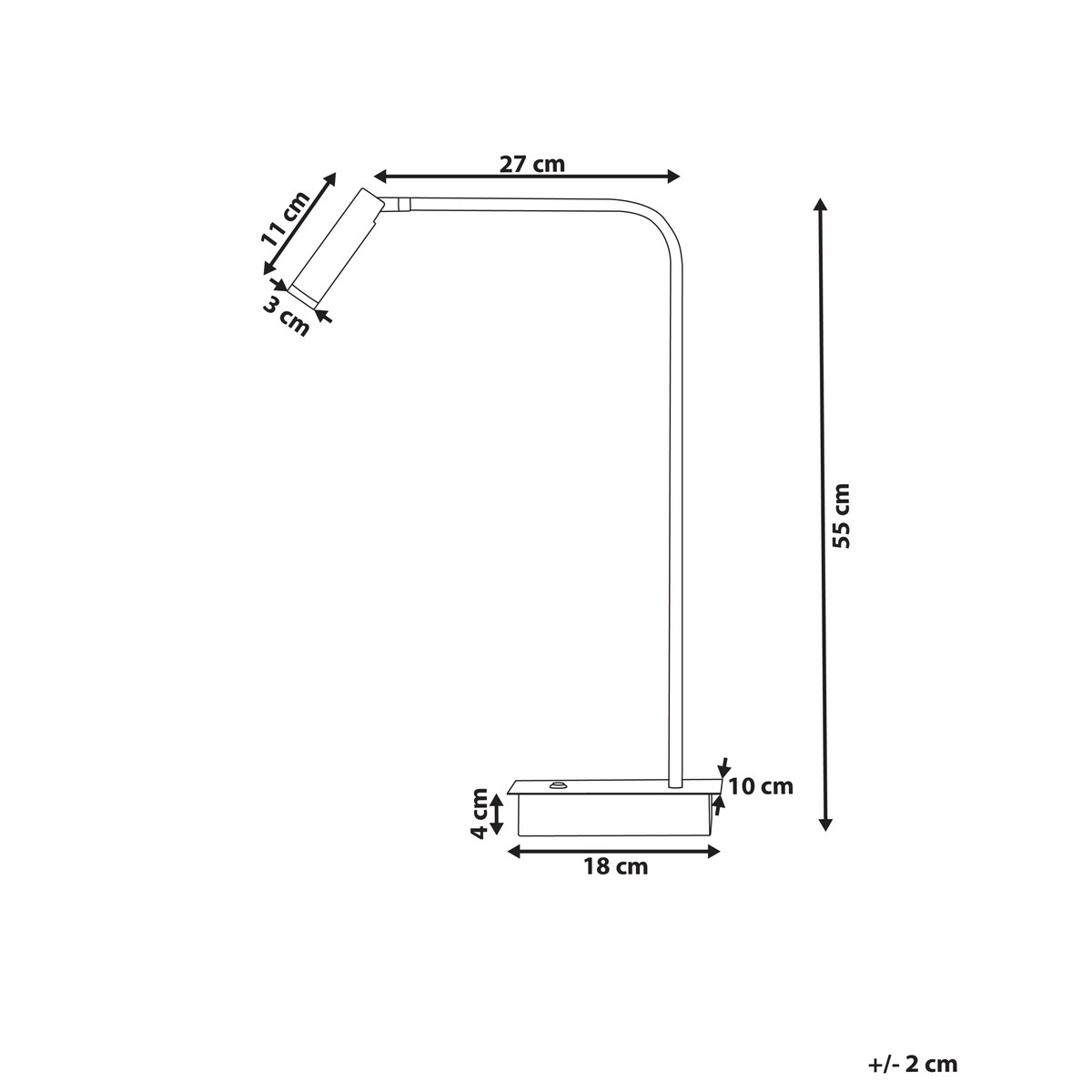 Lampa biurkowa LED LAWSON Regulowana Metal Czarny