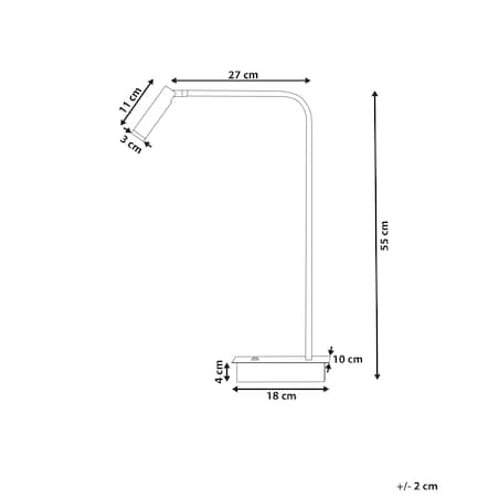 Lampa biurkowa LED LAWSON Regulowana Metal Czarny