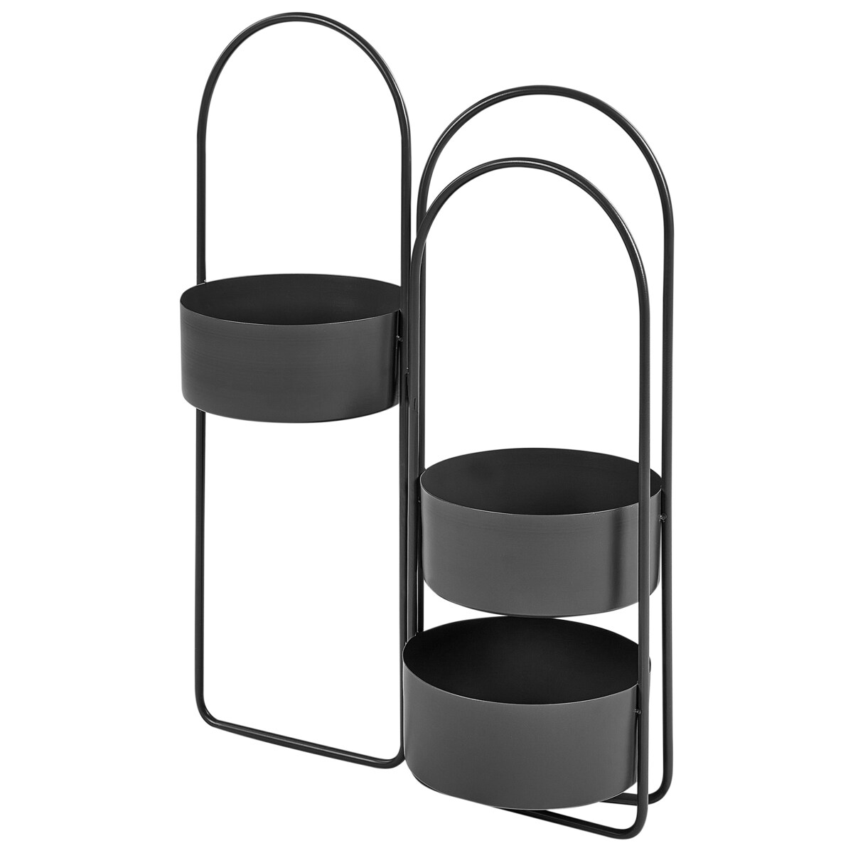 Doniczka na stojaku metalowa czarna COLUTENA