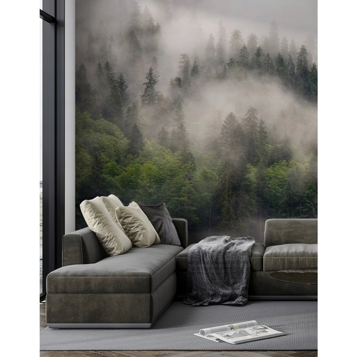 FOTOTAPETA 01-LAS_WE_MGLE DO SYPIALNI SALONU TAPETA ŚCIENNA 400x280