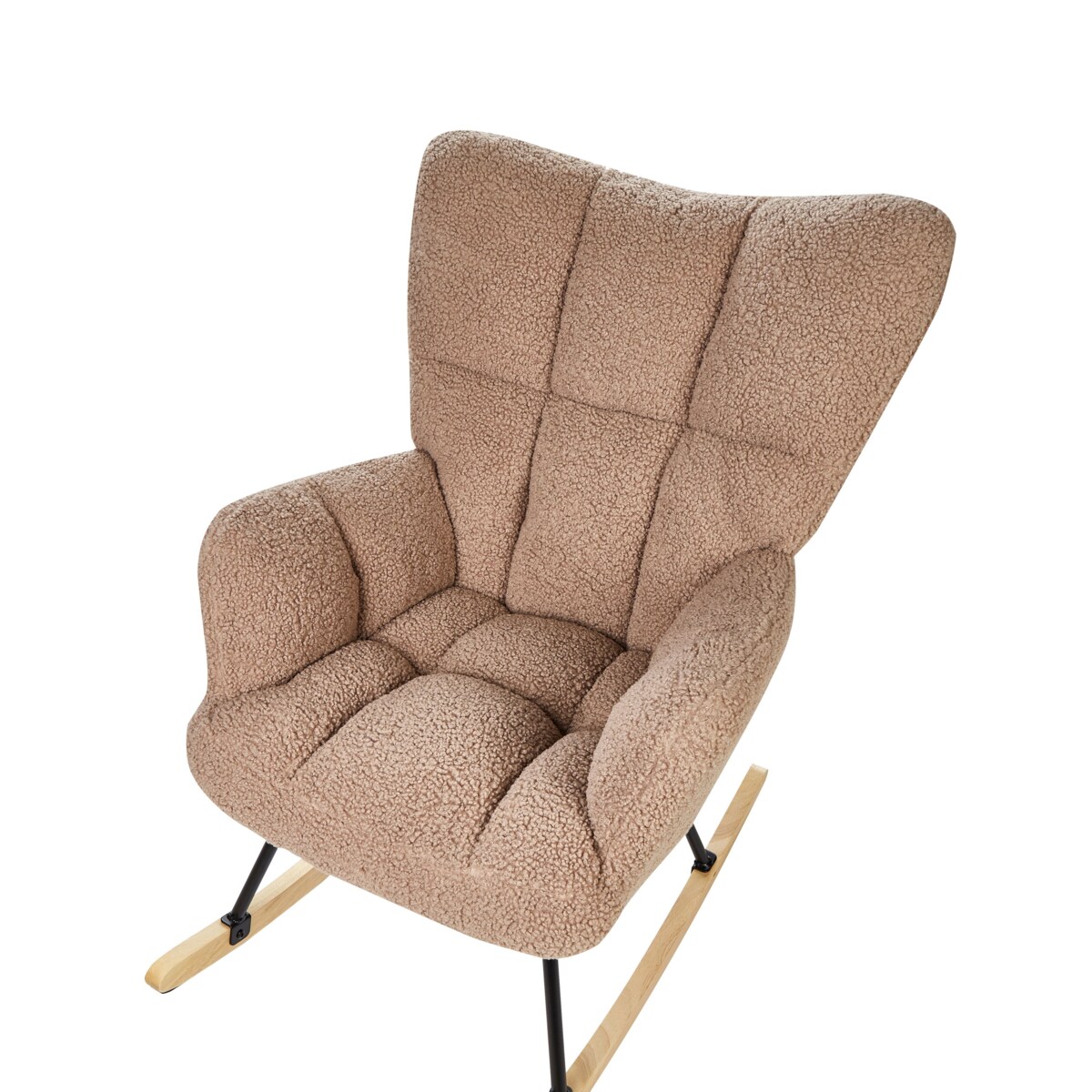 Fotel bujany boucle piaskowy beżowy OULU