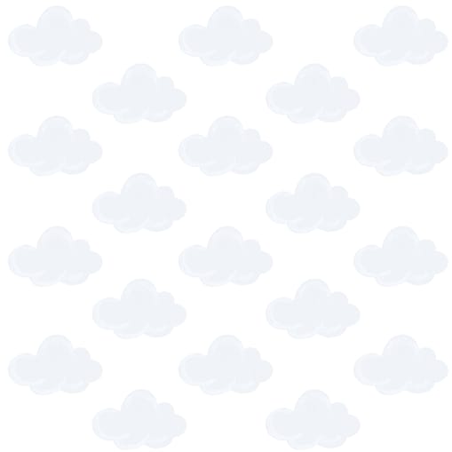 Naklejki Na Ścianę Dla Dzieci Białe Chmurki Pastelowe Chmury Boho Zestaw 120x60cm