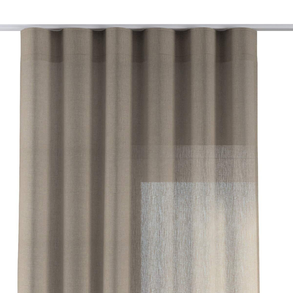 Zasłona na taśmie wave 130x245 beżowy