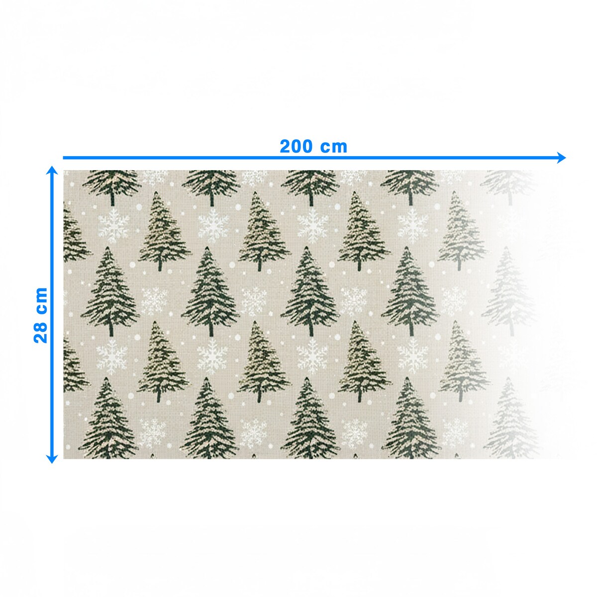 Bieżnik Świąteczny Na Stół 200x28 cm Serwetka Świąteczna Dekoracyjna