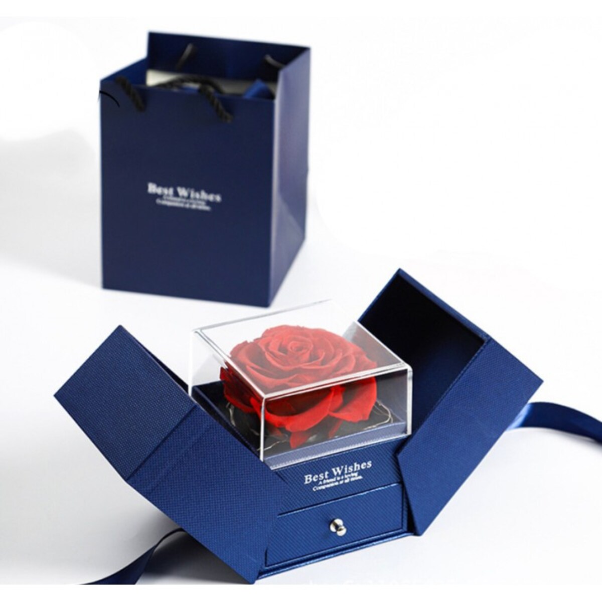 Pudełeczko Walentynkowe na biżuterię mydlana Wieczna Róża PDOZ17GRAN