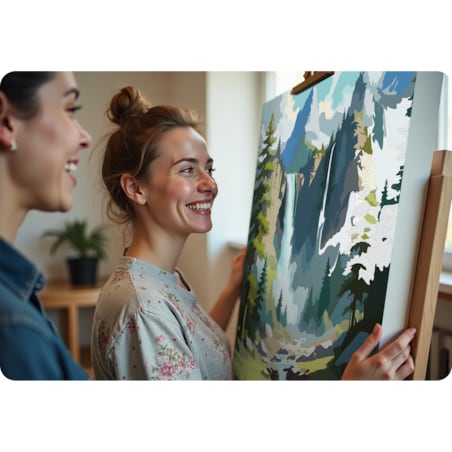 Malowanie po numerach obraz z ramą 40x50 Góry Massido