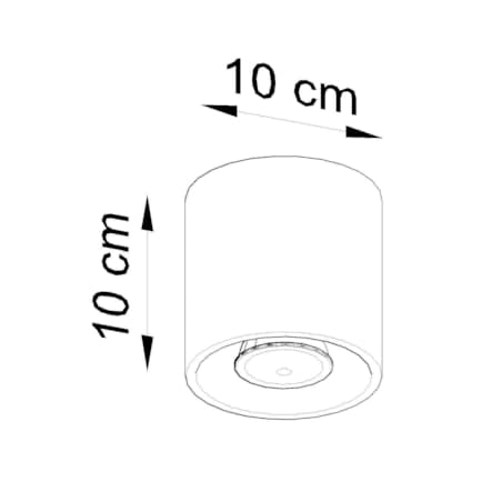 Downlight LAMPA sufitowa SL.0016 metalowa OPRAWA tuba czarna, Sollux Lighting