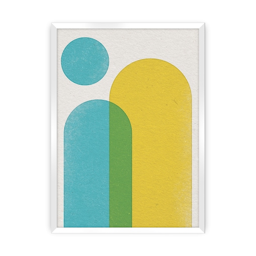 Plakat Abstract Shapes II, 40 x 50 cm, Ramka: Biała