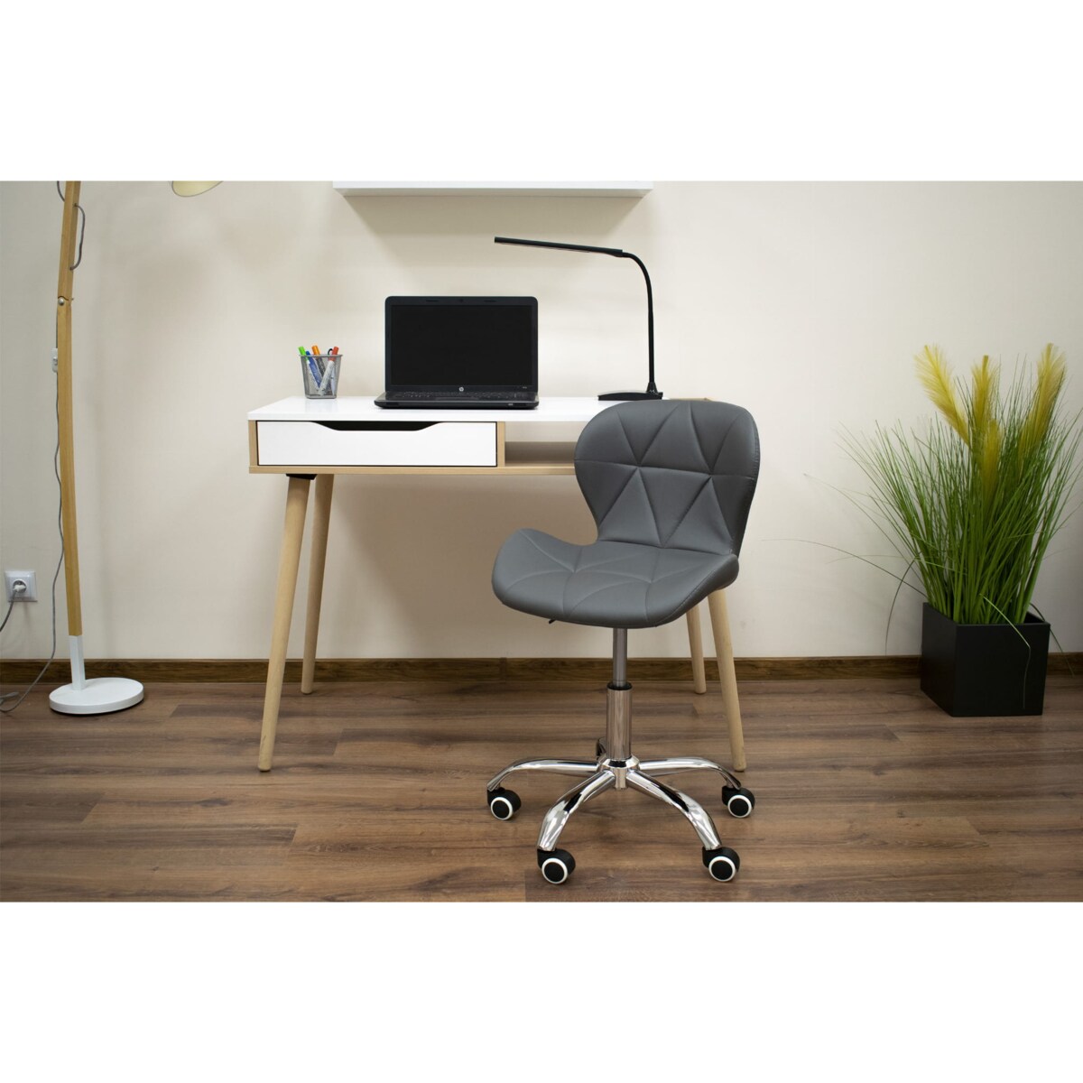 Krzesło Obrotowe Do Jadalni Kuchni Salonu Pokoju Szare