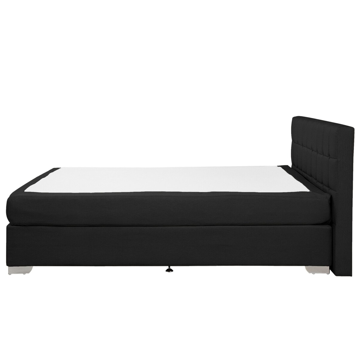 Łóżko kontynentalne tapicerowane 160 x 200 cm czarne ADMIRAL