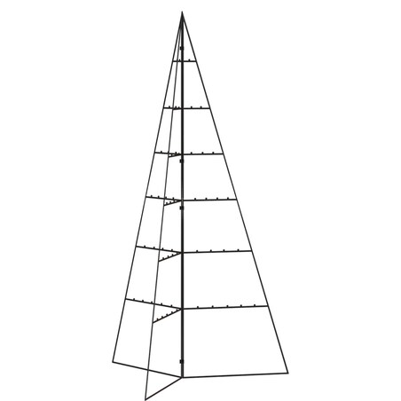 vidaXL Metalowa choinka świąteczna, do dekoracji, czarna, 140 cm