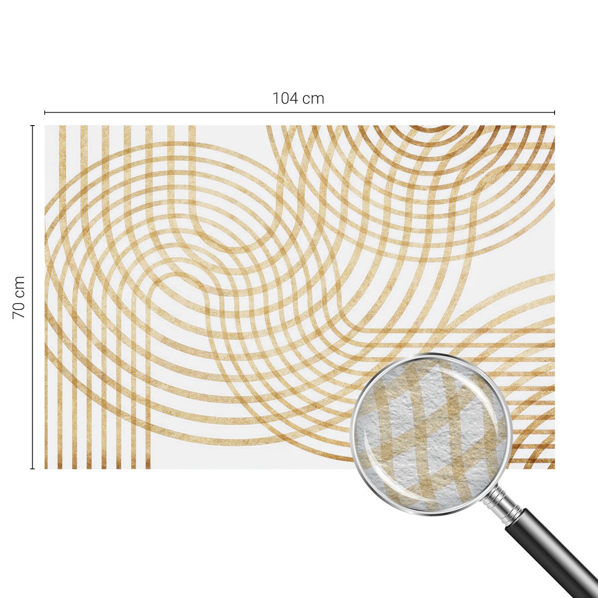 Fototapeta flizelinowa 104x70 cm - Geometryczne sploty, tapeta ścienna biała