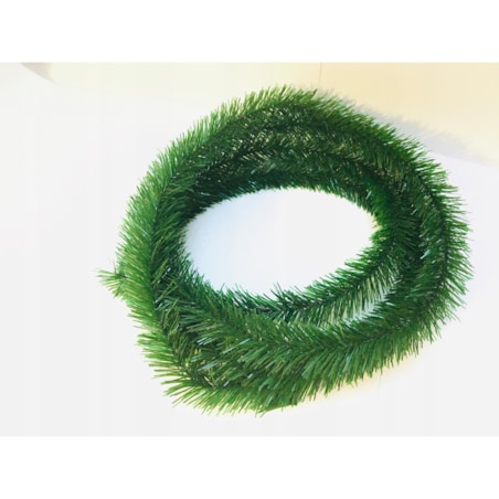 GIRLANDA 4,5m Z BŁYSZCZĄCEJ FOLII połyskuje zielona na dekoracje dom stroik