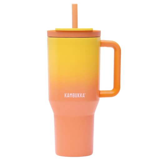Kubek termiczny ze słomką 950ml butelka termiczna z uchytem i słomką Rio Tumbler - Soft Sunrise