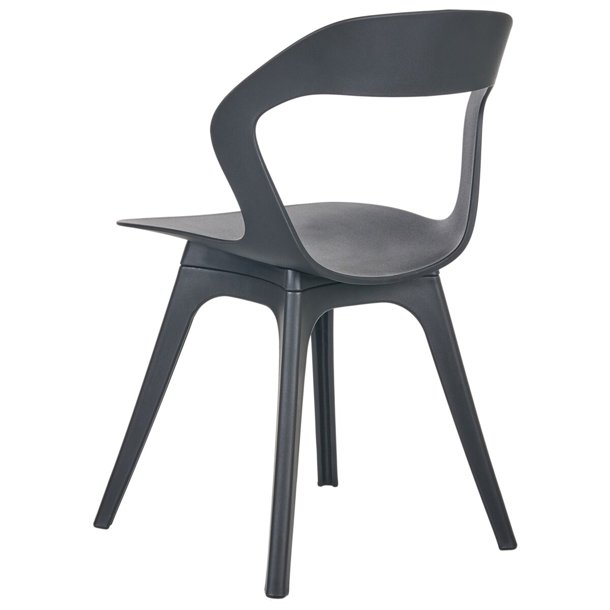 Zestaw 4 krzeseł ogrodowych LACHANIA Czarny