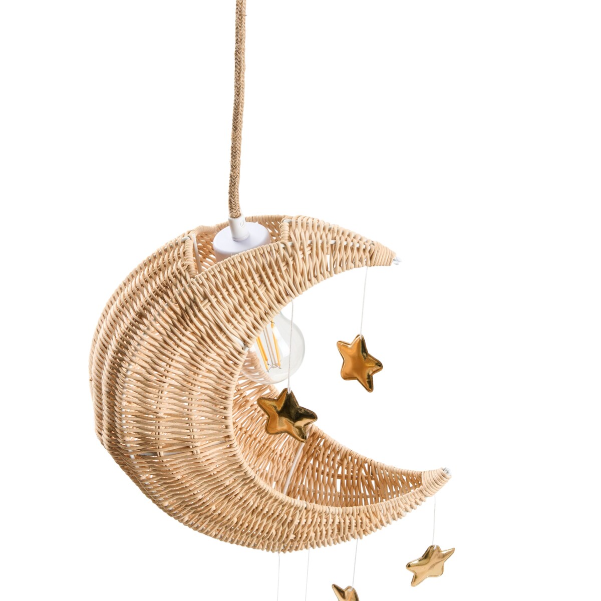 Lampa wisząca ORCHON Rattan Księżyc Naturalny