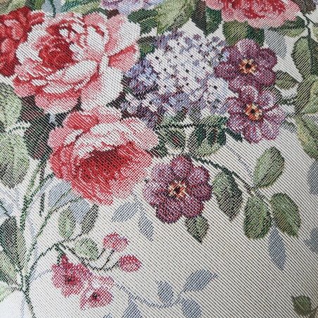 Poszewka Na Poduszkę Jasiek 45X45 Cm Żakardowa Dekoracyjna Ozdobna Róże