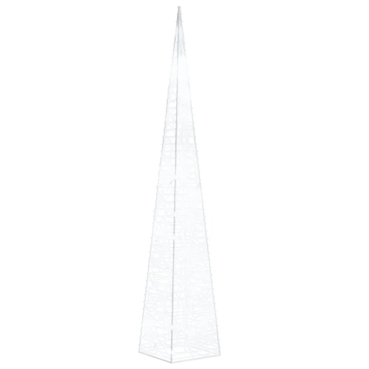 vidaXL Akrylowy stożek dekoracyjny, zimne białe LED, 60 cm
