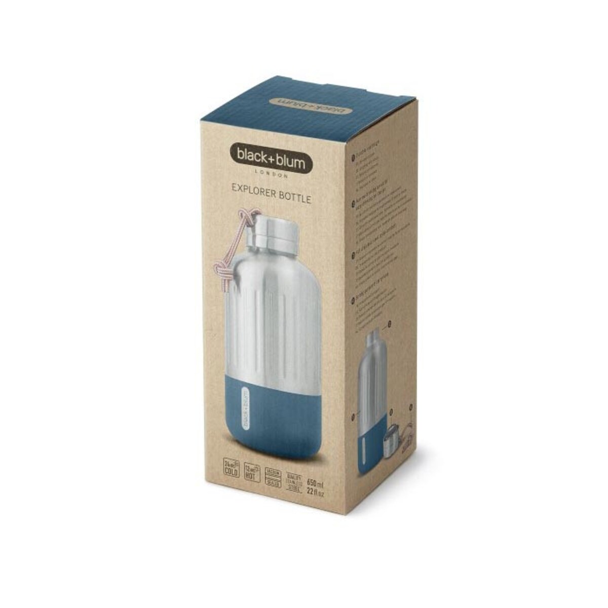 Butelka na wodę morska Explorer, 650 ml, Black+Blum