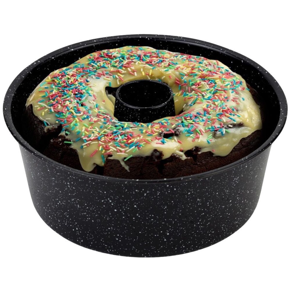 Forma Foremka do Babki Ciasta Granitowa z Kominem Nature 25 cm Kominowa