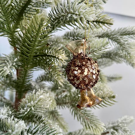 VILLA ITALIA Bombka szklana CUKIEREK choco 8 cm