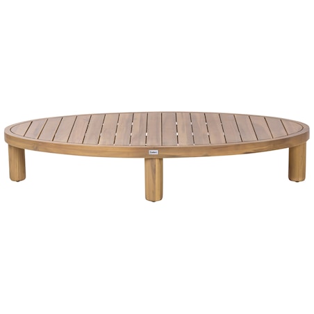 Stolik kawowy ogrodowy NUMANA 140 cm 70 cm Drewno akacjowe Jasnobrązowy