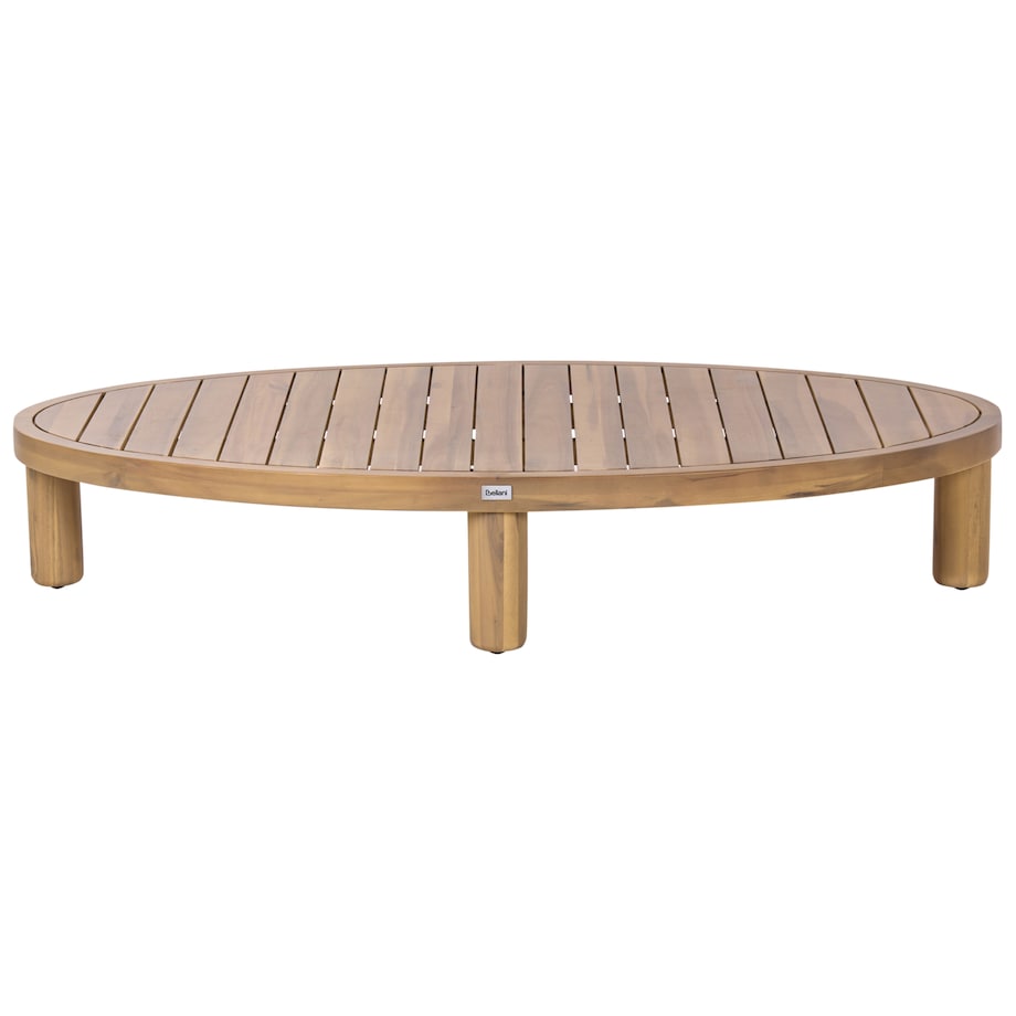 Stolik kawowy ogrodowy NUMANA 140 cm 70 cm Drewno akacjowe Jasnobrązowy