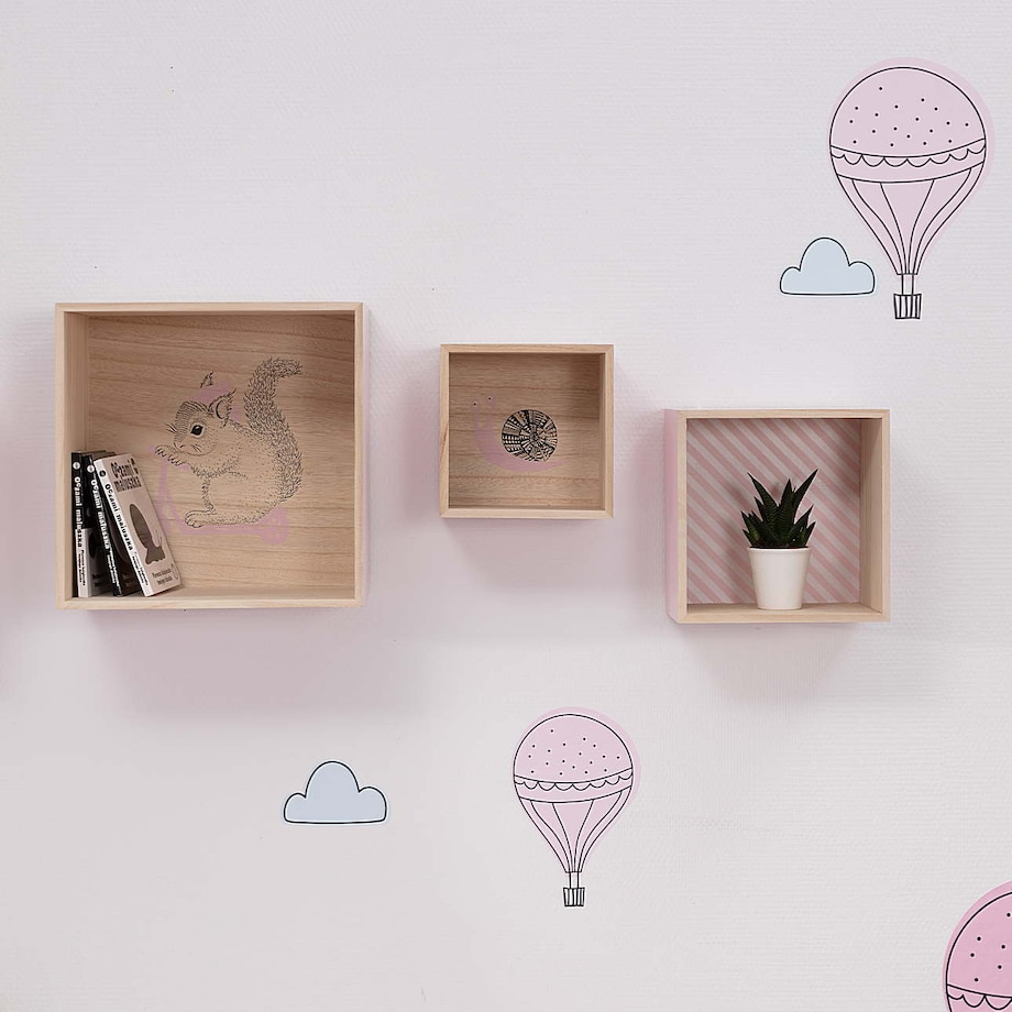 Półka Box pink 22cm, 22x18x22cm