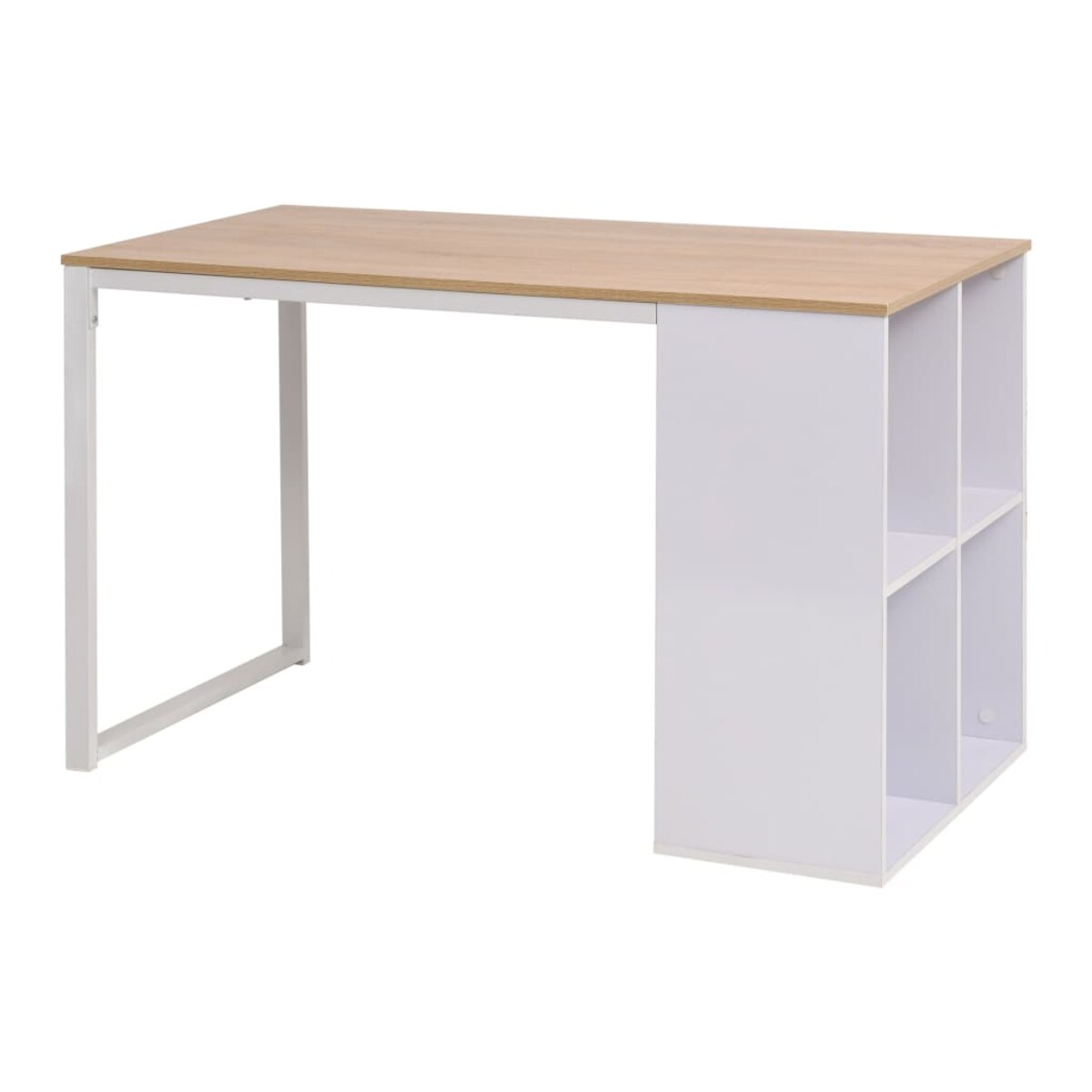 vidaXL Biurko 120 x 60 x 75 cm, kolor dębowy i biały