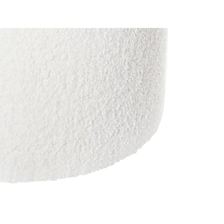 Puf RIDDLE Złamana biel Sztuczne futro 38 cm 57 cm
