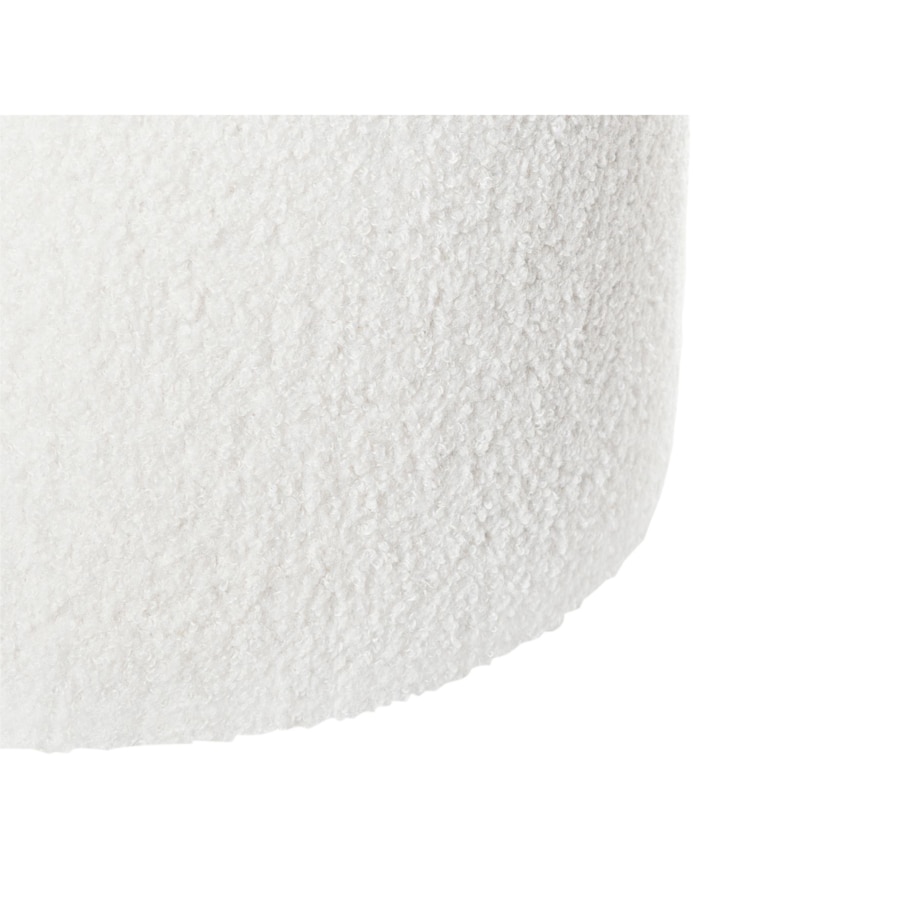 Puf RIDDLE Złamana biel Sztuczne futro 38 cm 57 cm