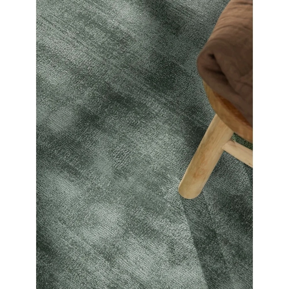 Dywan okrągły 120cm do salonu ,miekki jasno niebieskie włosie z wiskozy