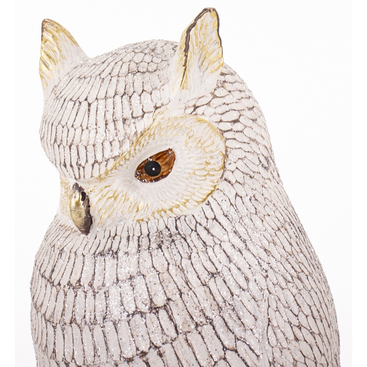 Dekoracja - biała sowa 21x10,5x12 cm NOCTUA-2
