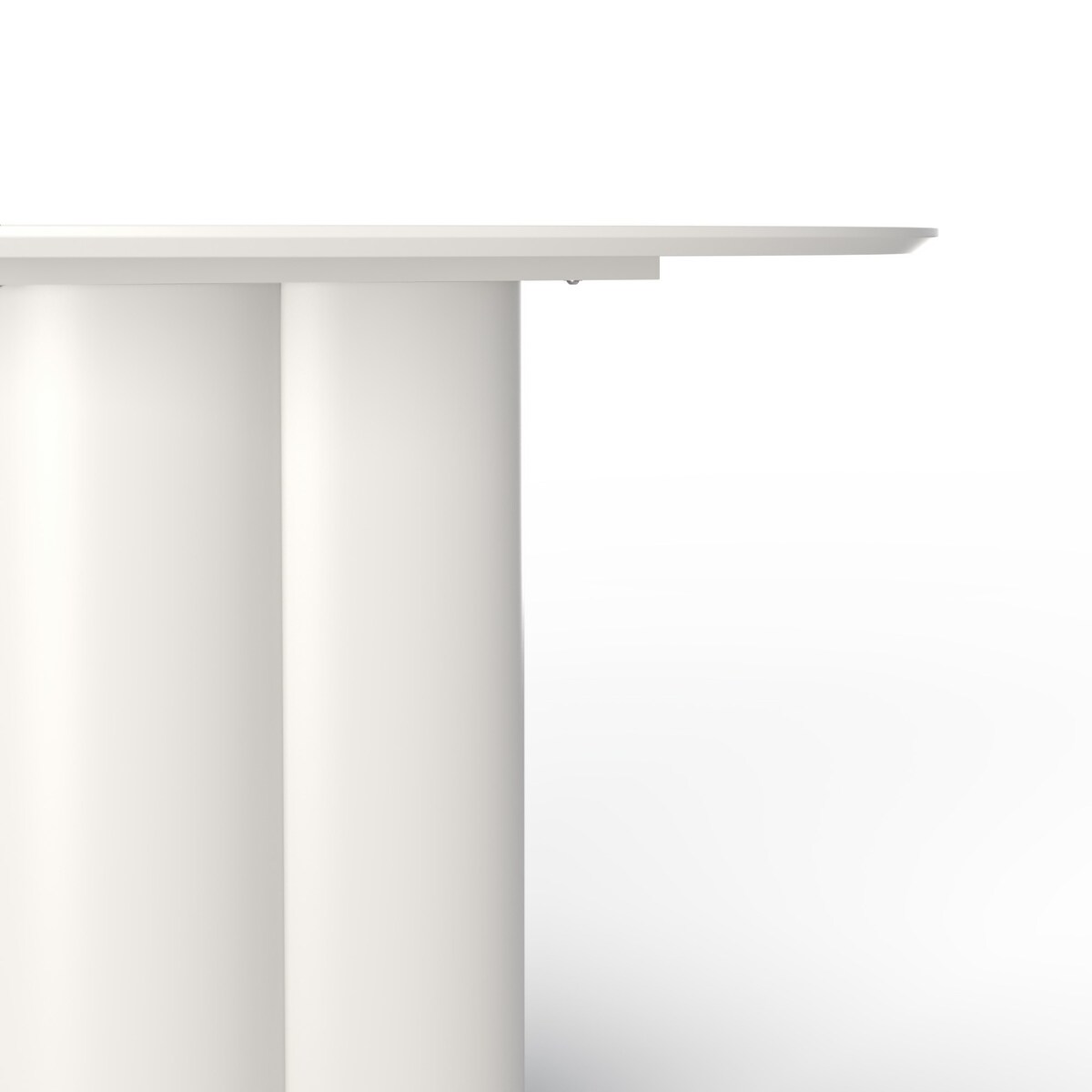 Stół do jadalni szarobeżowy Adagy 120 cm